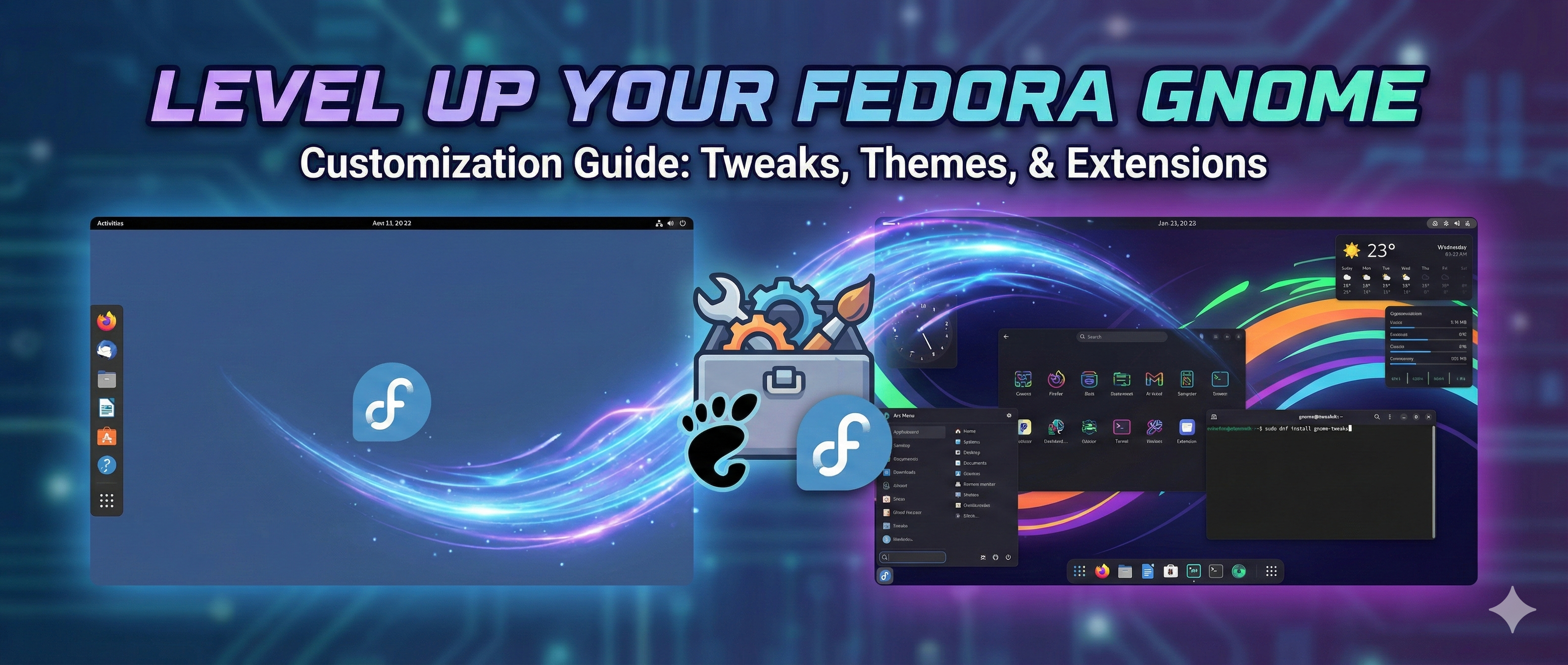 Customizing the GNOME desktop on Fedora